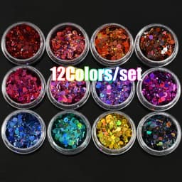 24 Boxes 3D Flocking Velvet Powder Villus Powder for Nail Art Decoration Nail Art Glitter Velvet Flocking Powder 2.5ml/Box BPB11