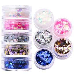 24 Boxes 3D Flocking Velvet Powder Villus Powder for Nail Art Decoration Nail Art Glitter Velvet Flocking Powder 2.5ml/Box BPB11