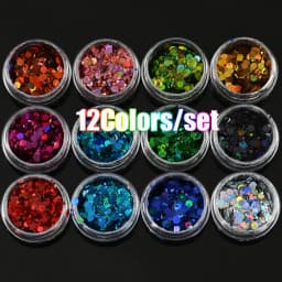 24 Boxes 3D Flocking Velvet Powder Villus Powder for Nail Art Decoration Nail Art Glitter Velvet Flocking Powder 2.5ml/Box BPB11