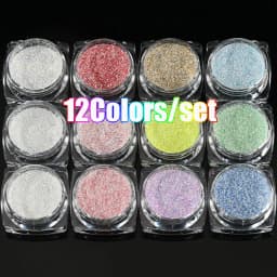 24 Boxes 3D Flocking Velvet Powder Villus Powder for Nail Art Decoration Nail Art Glitter Velvet Flocking Powder 2.5ml/Box BPB11