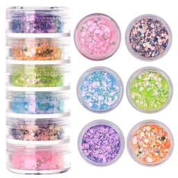 24 Boxes 3D Flocking Velvet Powder Villus Powder for Nail Art Decoration Nail Art Glitter Velvet Flocking Powder 2.5ml/Box BPB11
