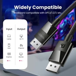 UGREEN DisplayPort Cable 8K DP 1.4 Adapter for TV Xiaomi 2K165Hz 32.4Gbps for PUBG Gaming Play for PC Computer Monitor Projector