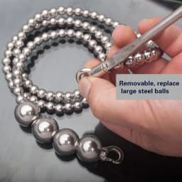 EDC Big Steel Ball Self defense Bracelet Necklace Stainless Steel Whip Titanium Steel Car Personal Safety Self defense