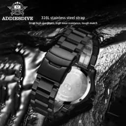 Addies Men Military Watches Leisure Outdoor Sports Luminous Watch Multi-functional Nylon Steel Strap Waterproof Men's Quartz Wat