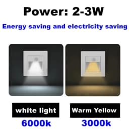 PIR Motion Detector Sensor Led Stair Light Infrared Human Induction Lamp Recessed Steps Ladder Staircase Bedroom Night Light