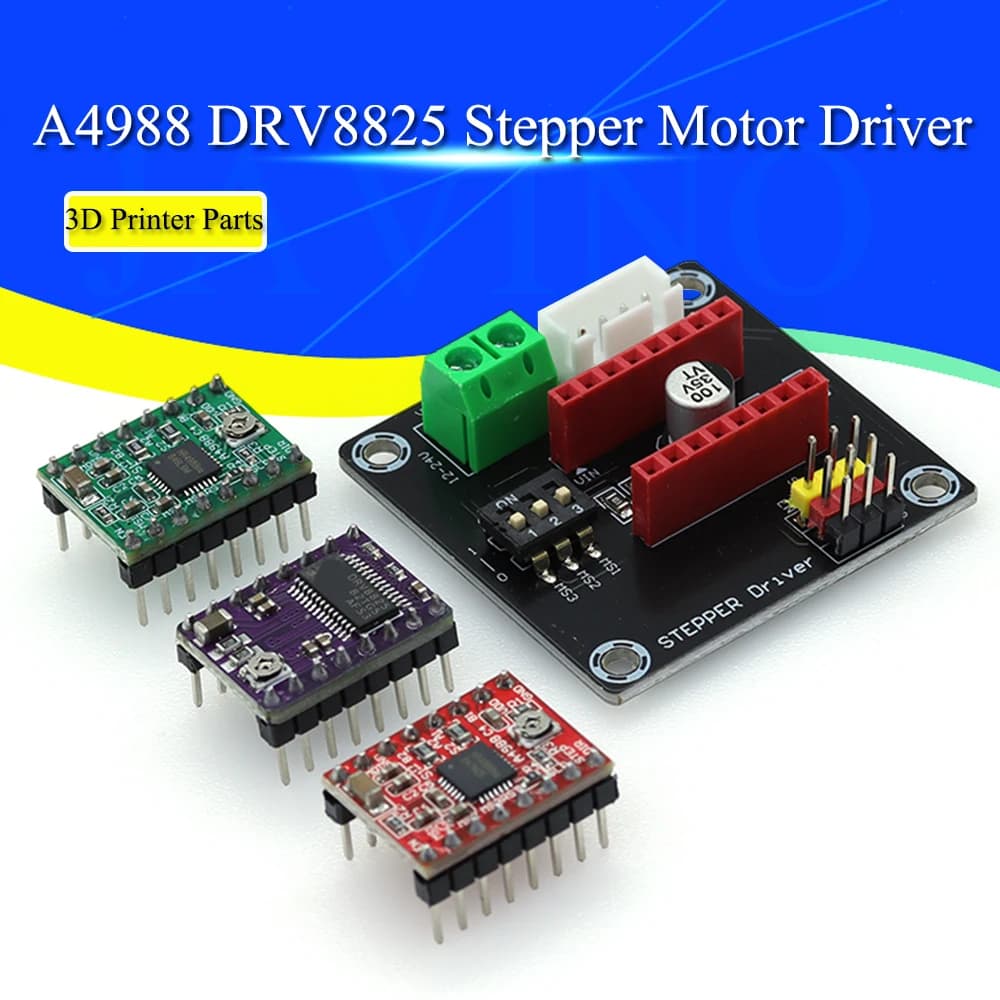 3D Printer Parts A4988 DRV8825 Stepper Motor Driver With Heat sink For SKR V1.3 1.4 GTR V1.0 RAMPS 1.4 1.6 MKS GEN V1.4 board