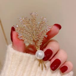 Luxury Rhinestone Wheat Ear Brooch Collar Pins for Suit Shining Women Men's Party Brooches Jewelry