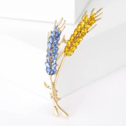 Luxury Rhinestone Wheat Ear Brooch Collar Pins for Suit Shining Women Men's Party Brooches Jewelry