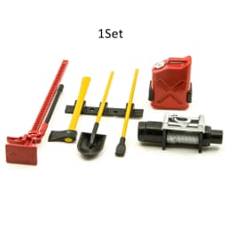 1:10 Scale Accessories Simulated Decoration Tools Shovel Fire-Extinguisher Oil Drum for RC Crawler Car TRX4 SCX10 Mini Models