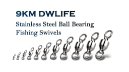 9KM 10~100pack Ball Bearing Swivel Fishing Swivel Solid Welding Rings Stainless Steel Heavy Duty Connector Freshwater Saltwater