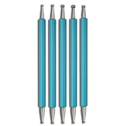 5Pcs Dual-Ended Nail Art Dotting Tools, with 10 Different Sizes for Dotting, Marbleizing & Painting Manicure Kit