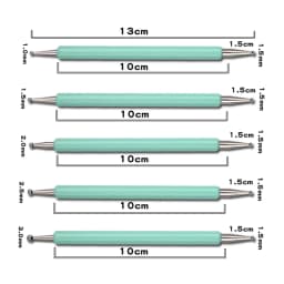 5Pcs Dual-Ended Nail Art Dotting Tools, with 10 Different Sizes for Dotting, Marbleizing & Painting Manicure Kit