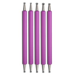 5Pcs Dual-Ended Nail Art Dotting Tools, with 10 Different Sizes for Dotting, Marbleizing & Painting Manicure Kit