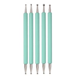 5Pcs Dual-Ended Nail Art Dotting Tools, with 10 Different Sizes for Dotting, Marbleizing & Painting Manicure Kit