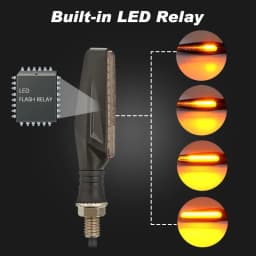E11 Mark Motorcycle LED Turn Signals Light 335SMD Motorcycle Flasher Light Built Relay Motorcycle Turn Signal Indicators