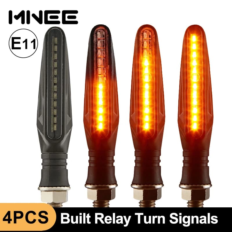 E11 Mark Motorcycle LED Turn Signals Light 335SMD Motorcycle Flasher Light Built Relay Motorcycle Turn Signal Indicators