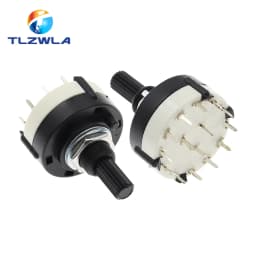 1PCS RS26 Plastic 4 Pole 3 Position Rotary Band Switch 2 Pole6 Position 1 Pole12 Position Handle Length 21MM Axis Band Switch