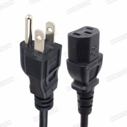 US NEMA 5-15P to IEC C13 AC Power Cord, American Standard Three Plug to C13 Extension Cable For Computer 3x0.824mm 18AWG