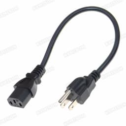 US NEMA 5-15P to IEC C13 AC Power Cord, American Standard Three Plug to C13 Extension Cable For Computer 3x0.824mm 18AWG