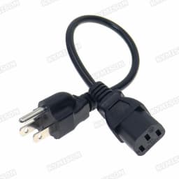 US NEMA 5-15P to IEC C13 AC Power Cord, American Standard Three Plug to C13 Extension Cable For Computer 3x0.824mm 18AWG