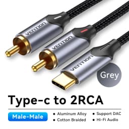 Vention USB C to RCA Audio Cable Type C to 2 RCA Cable for Speaker Amplifier Huawei Xiaomi Laptop 1m 2m 3m USB C Splitter RCA Y