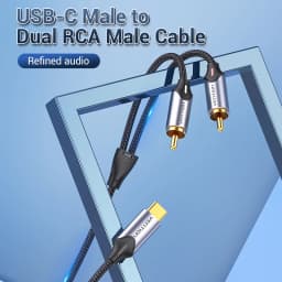 Vention USB C to RCA Audio Cable Type C to 2 RCA Cable for Speaker Amplifier Huawei Xiaomi Laptop 1m 2m 3m USB C Splitter RCA Y
