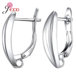 Drop Shipping Genuine 925 Sterling Silver Earrings Findings For DIY Jewelry Accessory High Quality Women Girls Jewelry Component