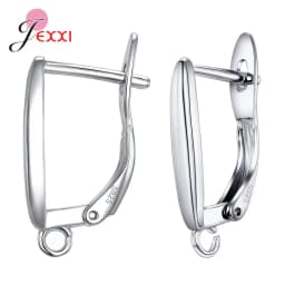 Drop Shipping Genuine 925 Sterling Silver Earrings Findings For DIY Jewelry Accessory High Quality Women Girls Jewelry Component