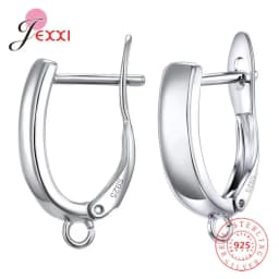 Drop Shipping Genuine 925 Sterling Silver Earrings Findings For DIY Jewelry Accessory High Quality Women Girls Jewelry Component