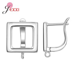 Drop Shipping Genuine 925 Sterling Silver Earrings Findings For DIY Jewelry Accessory High Quality Women Girls Jewelry Component