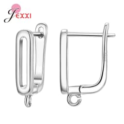 Drop Shipping Genuine 925 Sterling Silver Earrings Findings For DIY Jewelry Accessory High Quality Women Girls Jewelry Component