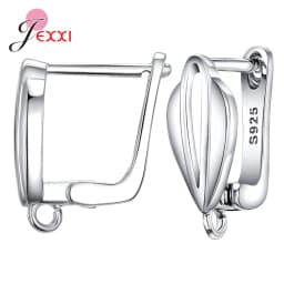 Drop Shipping Genuine 925 Sterling Silver Earrings Findings For DIY Jewelry Accessory High Quality Women Girls Jewelry Component