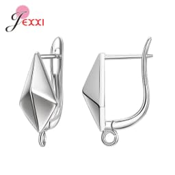 Drop Shipping Genuine 925 Sterling Silver Earrings Findings For DIY Jewelry Accessory High Quality Women Girls Jewelry Component