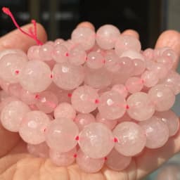 Natural Rubys Chalcedony Jades Stone Beads Faceted Round Loose Spacer For Jewelry Making DIY Bracelet Handmade 4/6/8/10/12mm