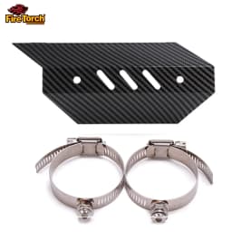 Universal Motorcycle Exhaust Pipe Heat Shield Carbon Fiber Cover Heat Insulation Anti-Scald Muffler Protector 3.8mm to 4.5mm