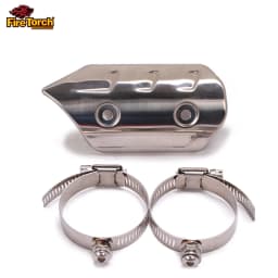 Universal Motorcycle Exhaust Pipe Heat Shield Carbon Fiber Cover Heat Insulation Anti-Scald Muffler Protector 3.8mm to 4.5mm