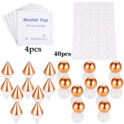 Stainless Steel Fake Piercing Stud Set Fake Nose Ring Stud Sticker Pack Fake Eyebrow Lip Piercing Non Piercied Earring Stud Lot