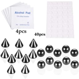 Stainless Steel Fake Piercing Stud Set Fake Nose Ring Stud Sticker Pack Fake Eyebrow Lip Piercing Non Piercied Earring Stud Lot