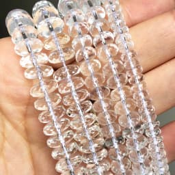 6 8 10mm Faceted Clear Quartz Crystal Beads Round Rondelle Loose Spacer Beads For Jewelry DIY Bracelet Accessories 15''Inches