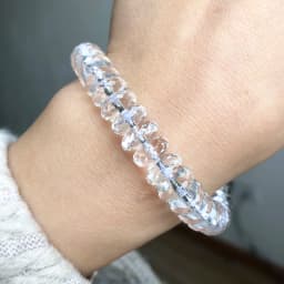 6 8 10mm Faceted Clear Quartz Crystal Beads Round Rondelle Loose Spacer Beads For Jewelry DIY Bracelet Accessories 15''Inches