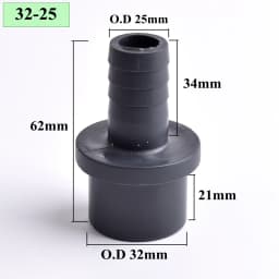O.D 32/40/50/63-14/20/30/40/50/60mm Big Size UPVC Pagoda Connector Garden Irrigation Pipe Soft Hose Adapter Joint Accessories