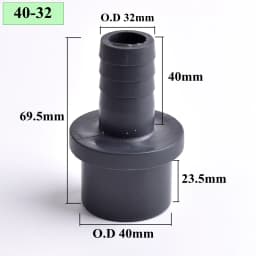 O.D 32/40/50/63-14/20/30/40/50/60mm Big Size UPVC Pagoda Connector Garden Irrigation Pipe Soft Hose Adapter Joint Accessories