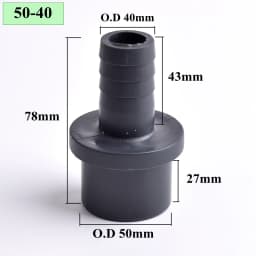 O.D 32/40/50/63-14/20/30/40/50/60mm Big Size UPVC Pagoda Connector Garden Irrigation Pipe Soft Hose Adapter Joint Accessories