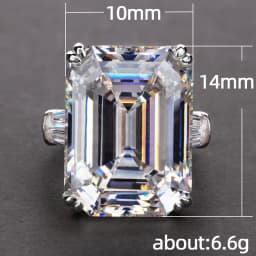 Huitan Luxury Solitaire Big Rectangle CZ Women Wedding Ring Engagement Ring Evening Party Elegant Female Fashion Jewelry Gifts