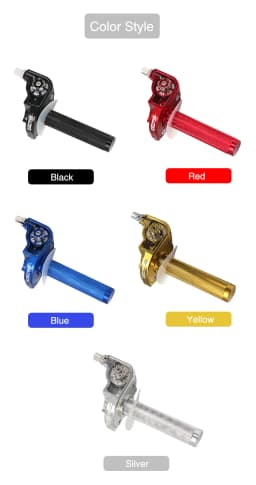 Alconstar- CNC Aluminum Adjustable Motorcycle Motorbike Throttle Grips Settle Quick Twister Gas Dirt Pit Bikes ATV UTV