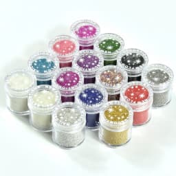 1 Bottle Caviar Nail Art Beads Decoration 24 Colors Micro Round Ball 0.6-1mm Nail Crystal Glass Beads 3D Nail Rhinestones #PG8/6