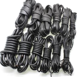 2m Black Color Real Genuine Leather Cord 2 3 4 5 6 8 mm Round Flat Leather Rope String Fit Necklace Bracelet DIY Jewelry Making