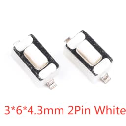 50PCS Tact Switch Silicone Button Micro Switch 3*4*2mm 3x6x4.3mm 2Pin 3x6x2.5mm 4*4*1.5mm SMD 4 Feet