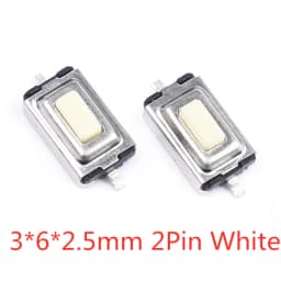 50PCS Tact Switch Silicone Button Micro Switch 3*4*2mm 3x6x4.3mm 2Pin 3x6x2.5mm 4*4*1.5mm SMD 4 Feet