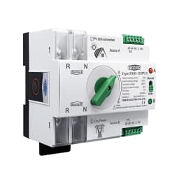 TOMZN Single Phase Din Rail ATS PV Inverter Dual Power Automatic Transfer Selector Switches Uninterrupted 2P 63A 100A 125A